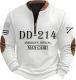 Digital-Print Christmas Cartoon Mens Crew-Neck Zip-Up FallWinter Sweatshirt
