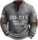 Digital-Print Christmas Cartoon Mens Crew-Neck Zip-Up FallWinter Sweatshirt