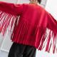 Unique Long-sleeved Crew Neck Sweatshirt With Long Tassels - A Versatile Runway Style