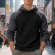 Mens Jacquard Small-check Hooded Casual Sweatshirt