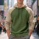 Mens Jacquard Small-check Hooded Casual Sweatshirt