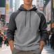Mens Jacquard Small-check Hooded Casual Sweatshirt