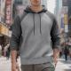 Mens Jacquard Small-check Hooded Casual Sweatshirt