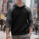 Mens Jacquard Small-check Hooded Casual Sweatshirt