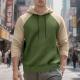 Mens Jacquard Small-check Hooded Casual Sweatshirt