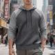 Mens Jacquard Small-check Hooded Casual Sweatshirt