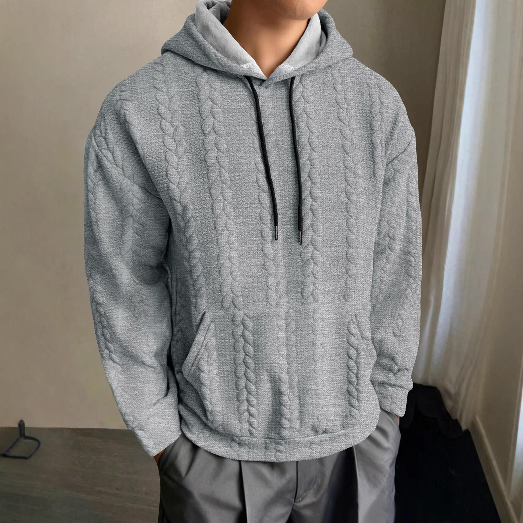 Mens Casual Fashionable Long-Sleeve All-Match Sweatshirt