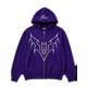 Couples Matching Hooded Zip-Up Jacket With Positioning Print
