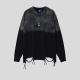 Handsome Washed-look Ombre Necklace Loose-fit Bottoming Shirt Top