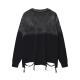 Handsome Washed-look Ombre Necklace Loose-fit Bottoming Shirt Top