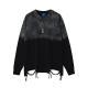 Handsome Washed-look Ombre Necklace Loose-fit Bottoming Shirt Top