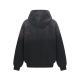 Distressed Washed Long-Sleeve Hoodie Mens And Womens Loose-Fit Couple Top