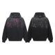 Distressed Washed Long-Sleeve Hoodie Mens And Womens Loose-Fit Couple Top