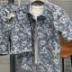 Mens Summer New Arrival Casual Set With Embossed Floral Pattern