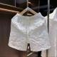Mens Summer New Arrival Casual Set With Embossed Floral Pattern