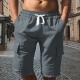 Multi-pocket Utility Five-point Shorts Sporty And Casual