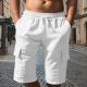 Multi-pocket Utility Five-point Shorts Sporty And Casual