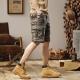 Summer American-style Retro Loose-fitting Straight-leg Camouflage Shorts