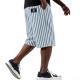 Mens Stylish Striped Casual Loose-fit Multi-pocket Shorts