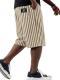 Mens Stylish Striped Casual Loose-fit Multi-pocket Shorts