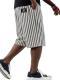 Mens Stylish Striped Casual Loose-fit Multi-pocket Shorts