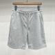 White Casual Lace-up Capri Pants
