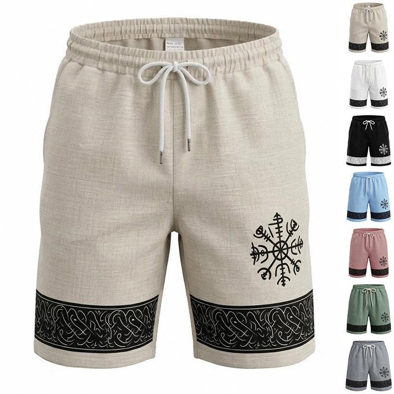 Mens Loose-Fit Breathable Printed Beach & Resort Shorts