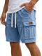 Mens Cargo Shorts With Pockets Fashion Summer Vacation Short Pants