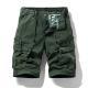 Solid-color Loose-fit Cargo Shorts For Men