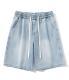 Washed Denim Shorts For Men And Women