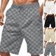 Mens Shorts Loose-fit Casual Heavyweight Jacquard Check Pattern