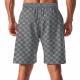 Mens Shorts Loose-fit Casual Heavyweight Jacquard Check Pattern