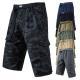 Mens Capri Pants Loose Straight-leg Mid-length Trousers
