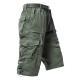 Mens Capri Pants Loose Straight-leg Mid-length Trousers