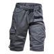 Mens Capri Pants Loose Straight-leg Mid-length Trousers