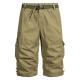 Mens Capri Pants Loose Straight-leg Mid-length Trousers