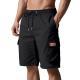 Mens Solid-Color Drawstring Loose Casual Straight-Leg Workshorts