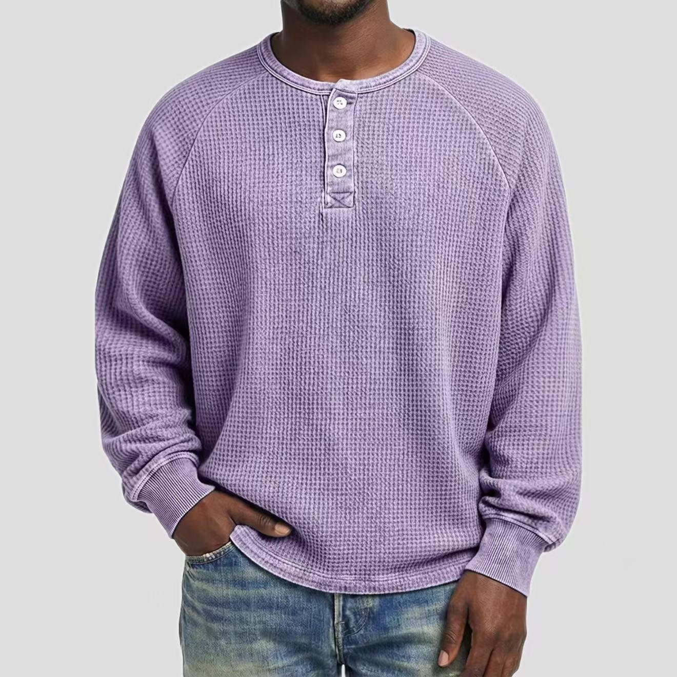 Mens Fashionable Printed Casual Long-sleeve Shirt