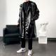 Mens Long Trench Coat Youth Mid-length Style