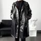 Mens Long Trench Coat Youth Mid-length Style