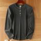European And American Mens Cotton Waffle-Weave Long-Sleeve T-Shirt Base Layer