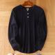 European And American Mens Cotton Waffle-Weave Long-Sleeve T-Shirt Base Layer