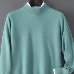 Mens Casual Loose-Fitting Cashmere Base-Layer Sweater