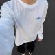 High-end Top American High-street Letter-embroidered Long-sleeve T-shirt For Men