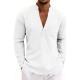 SpringAutumn Loose Linen Mens Casual Breathable Long-Sleeve