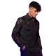 Mens New Lace-Patchwork Long-Sleeve Shirt Sexy Fashionable Statement Top