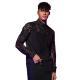 Mens New Lace-Patchwork Long-Sleeve Shirt Sexy Fashionable Statement Top
