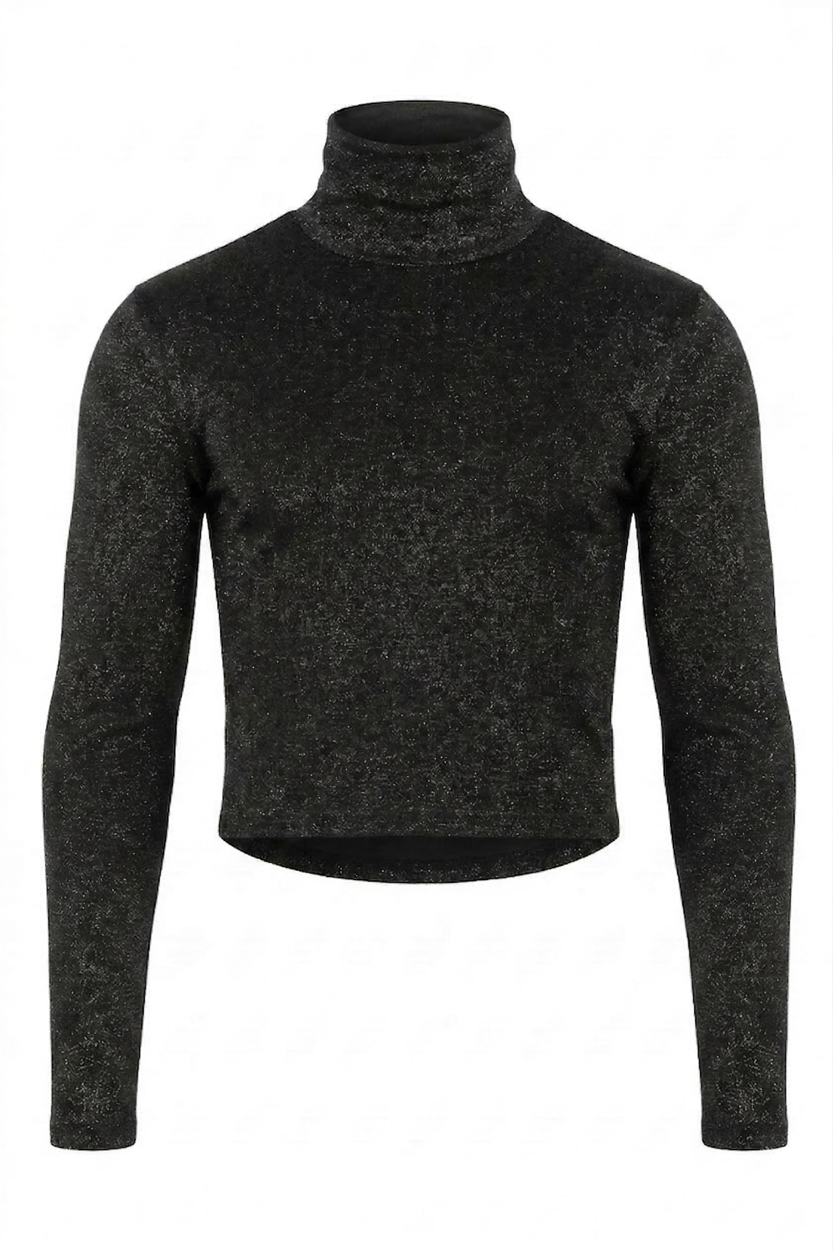 Mens Casual Long-Sleeved Turtleneck Top