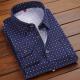 Mens Business Commute Plaid Long-Sleeve Shirt