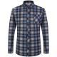 Mens Business Commute Plaid Long-Sleeve Shirt